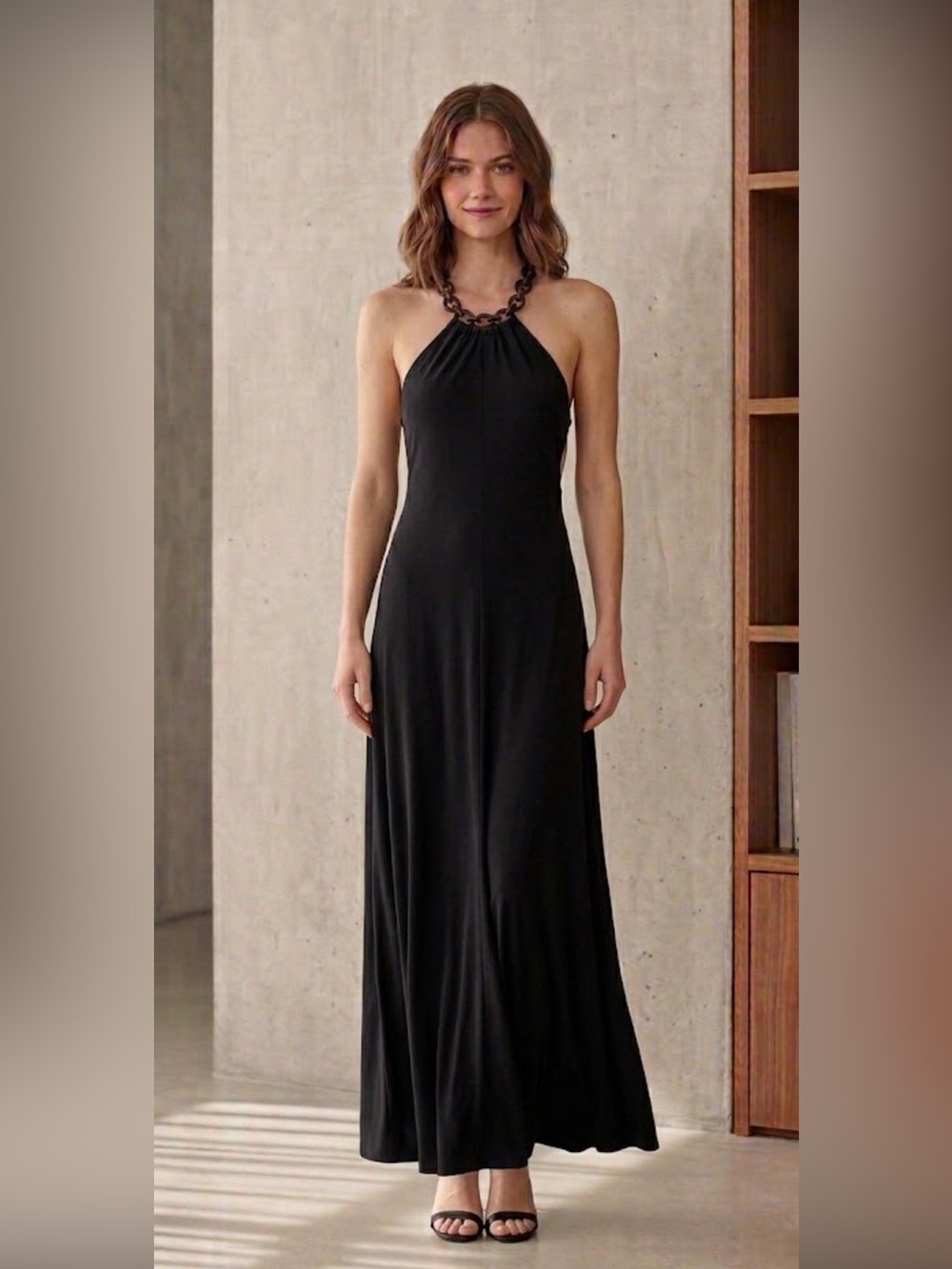 Richmond X Elegant Black Backless Gown